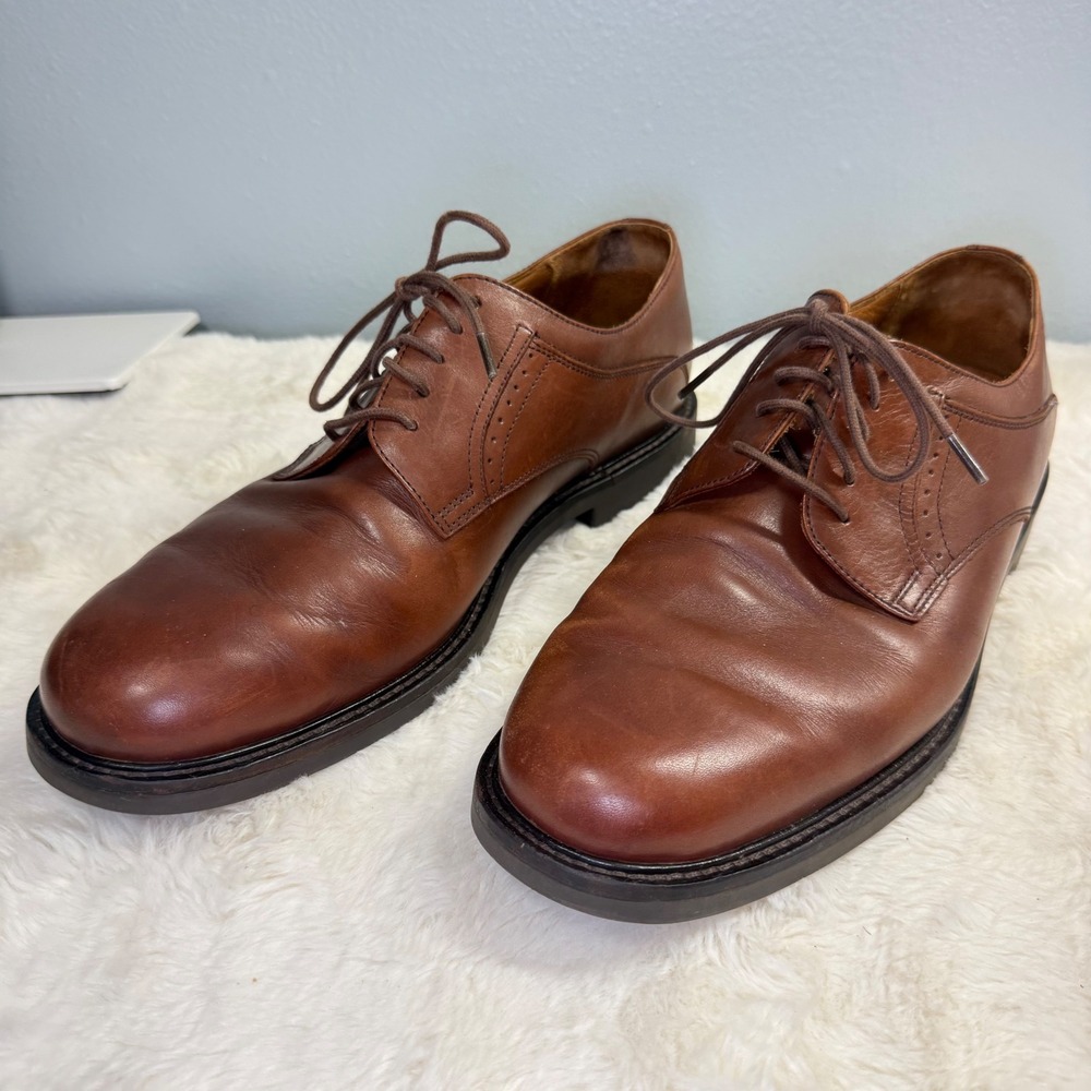 Johnston & Murphy Passport Brown Leather Dress Shoes Classic Lace-Up Oxford 11.5